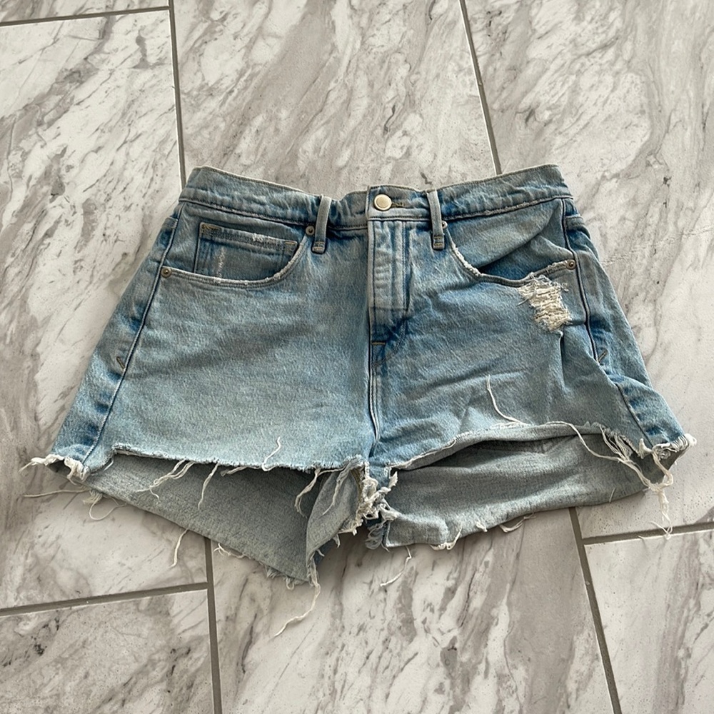 Light Wash Good American Denim Shorts